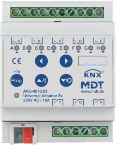 AKU-0816.03, Universalaktor 8-fach, 4TE, REG, 16 A, 230 V AC, 100 µF, 15 EVG