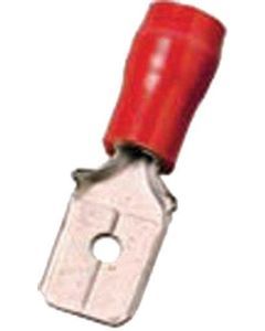 ICIQ168FS, Isolierter Flachstecker 0,5-1qmm 6,3 x 0,8 rot Messing