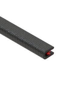 RKBA 6, Kantenschutzband mit Stahlklemmband, 6,5x9,5 mm, Klemmbereich 1-2 mm, Kunststoff, PVC-weich, Farbe schwarz
