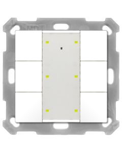 BE-TA55P6.G2, KNX Taster Plus 55 6-fach, Reinweiß glänzend