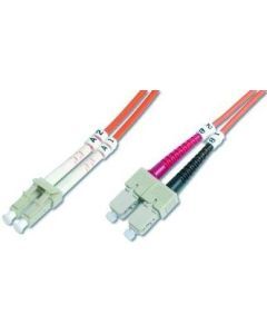 HDK-2532-03-4, LWL-Duplex-Patchkabel SC/LC SC-LC duplex MM 50/125, OM4, 3m