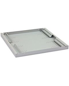 RAC-UP-650-A4, 19 Fachboden gelocht, für Belastung 80 kg,  1HE/650mm lichtgrau RAL 7035