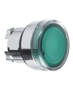 ZB4BW33, Frontelement für Leuchtdrucktaster ZB4, tastend, grün, Ø 22 mm
