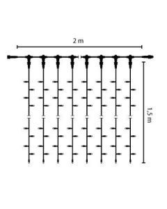 58201, LED-Drape Lite 300, 2x1,5m, 230V 35W Outdoor, Kabel: sw, LED: ww, ohne Stecker