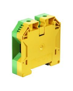 WPE 50N, Schutzleiter-Reihenklemme, Schraubanschluss, 50 mm², 1000 V, Anzahl Anschlüsse: 2, Anzahl der Etagen: 1, grün / gelb