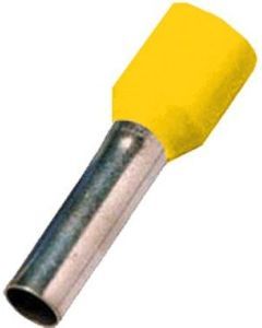 ICIAE612, Isolierte Aderendhülse DIN 46228 Teil 4, 6qmm 12 mm Länge verzinnt gelb
