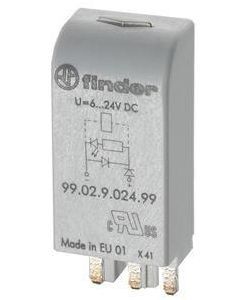 99.02.9.024.99, Modul, Freilaufdiode und grüne LED, 6 bis 24 V DC, mit Verpolschutzdiode