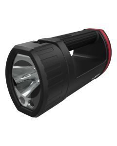 HS20R Pro, LED-Profi-Handscheinwerfer mit integriertem Akku, verschiedenen Leuchtfunktionen, Wandhalterung und orangener Farbfilterscheibe