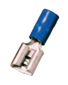 ICIQ248FH, Isolierte Flachsteckhülse 1,5-2,5qmm 4,8 x 0,8 blau Messing