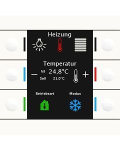 BE-TAS86T.02, KNX Taster Smart 86 mit Farbdisplay und Temperatursensor, Reinweiß glänzend