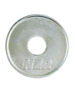S-WM VE100 - silber, Wertmarke NZR neusilber, gelocht Durchm. 21 mm, Stärke 2,2 mm Lochdurchmesser 6 mm