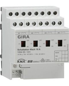 100400, Schaltaktor 4f 16 A Hand KNX REG