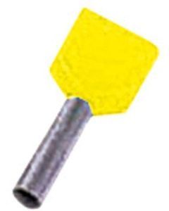 ICIAE614Z, Isolierte Zwillingsaderendhülse 2 x 6qmm 14 mm Länge verzinnt gelb