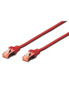 HDK-1644-010/R, Cat6 Patchkabel, 1,0m, Farbe: rot, S/FTP, AWG27