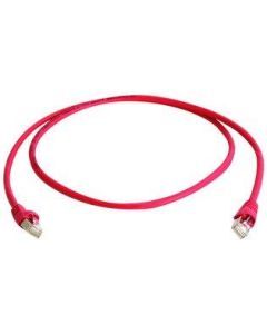 L00001A0117, Patchkabel S-FTP Cat.6A(IEC), 2,0 m, LSZH rot, Cross-Over 10/100/1000