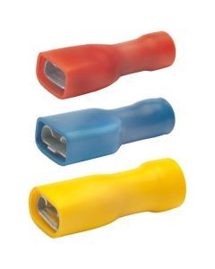 720V, Flachsteckhülse isoliert, 6,3x0,8 mm, 0,5-1 mm², PVC vollisoliert