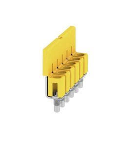 WQV 2.5/6, Querverbinder (Klemmen), geschraubt, Polzahl: 6, Raster in mm: 5.10, Isoliert: Ja, 32 A, gelb