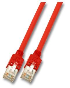 K2793.1,5, RJ45 Crossover Patchkabel SF/UTP,Cat.5e, TM11, UC300, 1,5m, rot