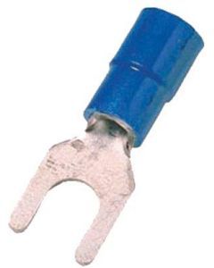 ICIQ26G, Isolierter Quetschkabelschuh DIN 46237, 1,5-2,5qmm M6 blau, Gabelform