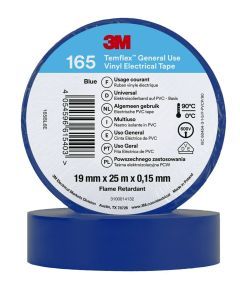 Temflex™165 19x25Blue, 3M™ Temflex™ Vinyl-Isolierband 165, Blau, 19 mm x 25 m