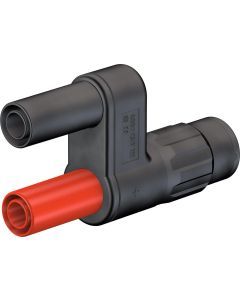 XM-BB/4 Zweipoliger Adapter mit BNC-Stecker schw