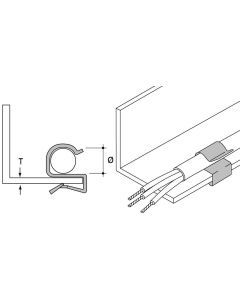 HECL-2024, Trägerklammer für Clip zur Kabelbefestigung, HECL-2024, D=20-24mm