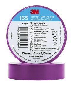 Temflex™165 15x10Purple, 3M™ Temflex™ Vinyl-Isolierband 165, Violett, 15 mm x 10 m