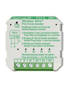 FV2 S (230V AC), Funk-Sender mit 4 Eingängen, 230V AC (UP)