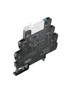 TRS 24VDC 1CO, Relaiskoppler, 24 V DC ±20 %, LED grün, Freilaufdiode, Verpolungsschutz, 1 Wechsler (AgNi) , 250 V AC, 6 A, Schraubanschluss, Prüftaste vorhanden: Nei