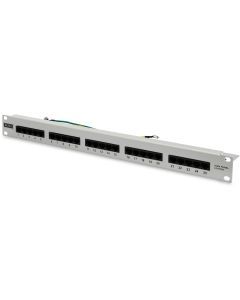 NCAT3PAN25P.01, CAT 3 ISDN Patch Panel, ungeschirmt, 25-Port, lichtgrau