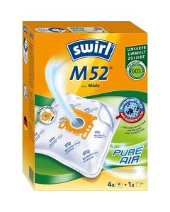 Swirl® M 52  MicroPor® Plus Green Miele, Staubsaugerbeutel M 52/4 MP Plus Airspace EU12(3x4)