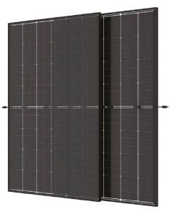 Vertex S+ Bifazial- 430 Watt, Monokristallines 430W Doppelglas-Photovoltaik-Modul mit schwarzem Rahmen und transparenter Zwischenfolie. 120 Drittelzellen. N-Type, Bifazial