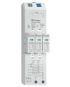 7P.04.8.255.Z007, Blitz- und Überspannungsableiter Typ 1+2 für 40 mm Sammelschiene, 7,5 kA pro Pfad, 5-Leitersystem, L1, L2, L3, N, PE, mit Spannungsabgriff