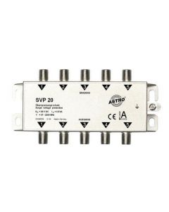 SVP 20, Überspannungsschutz 5-fach, zum Schutz von Endgeräten vor Beschädigungen durch Überspannung, 5 - 2200 MHz, Durchgangsdämpfung ca. 1 dB, Ein- und Ausgä