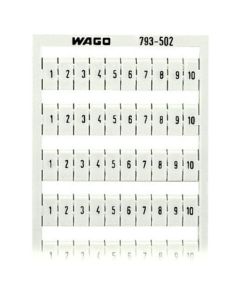 793-502, WMB-Beschriftungskarte 1 ... 10 (10x) Aufdruck waagerecht weiß