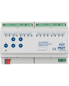 JAL-0810M.02, Jalousieaktor 8-fach mit Fahrzeitmessung, 8TE, REG, 8 A, 230 V AC