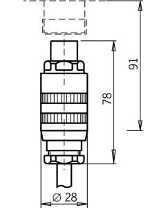 SR11EF, BUCHSENSTECKER GERADE