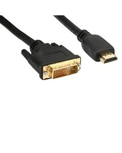 5809000501, HDMI Typ-A, 19-Pin auf DVI-D, 18+1-Pin, Stecker/Stecker,  schwarz mit vergoldeten Kontakten und doppelter Schirmung für bestmögliche Bildqualität, Sin