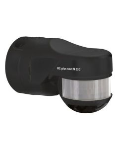 RC-plus next N 230 schwarz, Bewegungsmelder mit 230° Erfassungsbereich und Unterkriechschutz schwarz