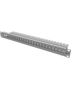 CKVPL0101E, preLink® / fixLink® Panel 19 1HE für 24 x Keystonemodule RAL7035