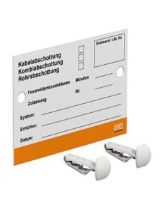 KS-S DE, Kennzeichnungsschild für Abschottungssysteme 100x70mm, PS