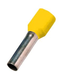 ICIAE612, Isolierte Aderendhülse DIN 46228 Teil 4, 6qmm 12 mm Länge verzinnt gelb