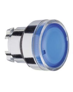 ZB4BW36, Frontelement für Leuchtdrucktaster ZB4, tastend, blau, Ø 22 mm