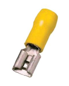 ICIQ668FH, Isolierte Flachsteckhülse 4-6qmm 6,3 x 0,8 gelb Messing