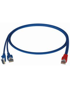 HCAHNG-B2103-A005, Y-Patchkabel LAN/LAN bl/bl 0,5m