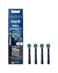 Pro CrossAction Schwarz 4er, Oral-B Aufsteckbürsten Pro CrossAction Schwarz 4er