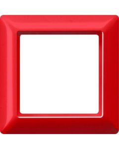 AS 581 GL RT, Rahmen 1fach für Abdeckungen mit Glasscheibe, Thermoplast, AS 500, rot