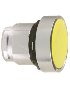 ZB4BA5, Frontelement für Drucktaster ZB4, tastend, gelb, Ø 22 mm