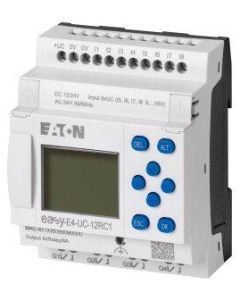 EASY-E4-UC-12RC1, Steuerrelais, erweiterbar, vernetzbar (Ethernet), 12/24 V DC, 24 V AC, digital: 8, davon analog nutzbar: 4, Ausgänge Anzahl: Relais: 4, Schraubklemme