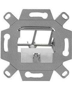 UM-MA KS 2 Up, Montageadapter, Unterputz, für ein oder zwei Universalmodule oder Keystonemodule, gerader oder schräger Modulauslass (30°)